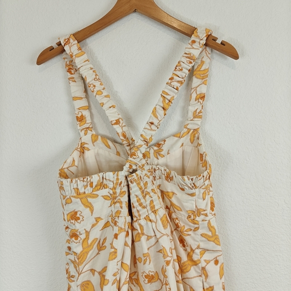 Maeve Anthropologie Nwot Sweetheart Cotton Leaf Floral A-line Mini Dress Sz M - Picture 10 of 16